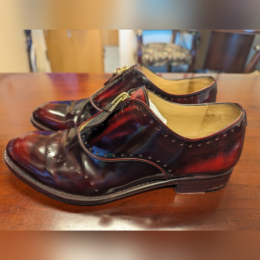 Angela Scott 39 Burgundy Oxfords